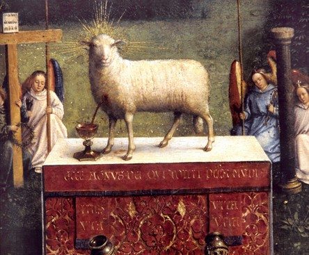 Eyck_Ghent-Detail_Adoration-of-the-lamb-sm