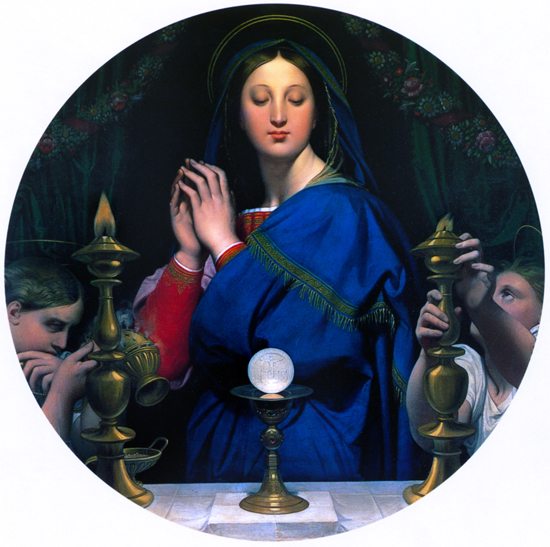 ingres_virgin-of-the-host-sm eucharist virgin mary